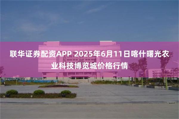 联华证券配资APP 2025年6月11日喀什曙光农业科技博览城价格行情