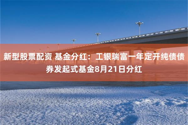 新型股票配资 基金分红：工银瑞富一年定开纯债债券发起式基金8月21日分红